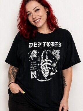 Deftones Black Graphic Short Sleeve Tee